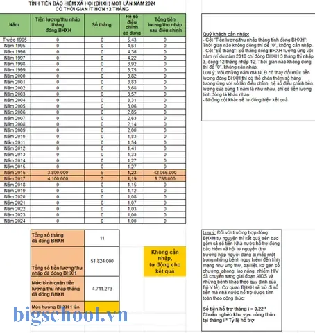 File Excel Tính Số Tiền Nhận Bhxh 1 Lần File Excel Tính Số Tiền Nhận Bhxh 1 Lần