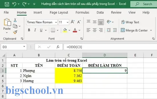 Hàm Excel Làm Tròn Số Sau Dấu Phẩy Hàm Excel Làm Tròn Số Sau Dấu Phẩy