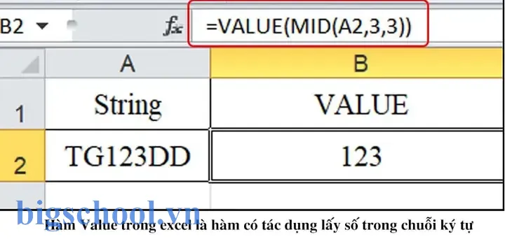 Hàm Value Trong Excel Có Tác Dụng Gì