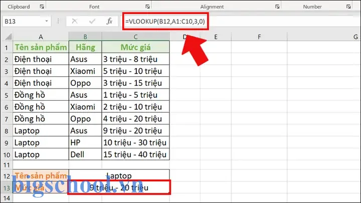 Hàm Vlookup Dò Tìm Với Nhiều Điều Kiện Trong Excel