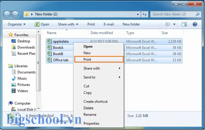 How To Print Multiple Excel Files At Once