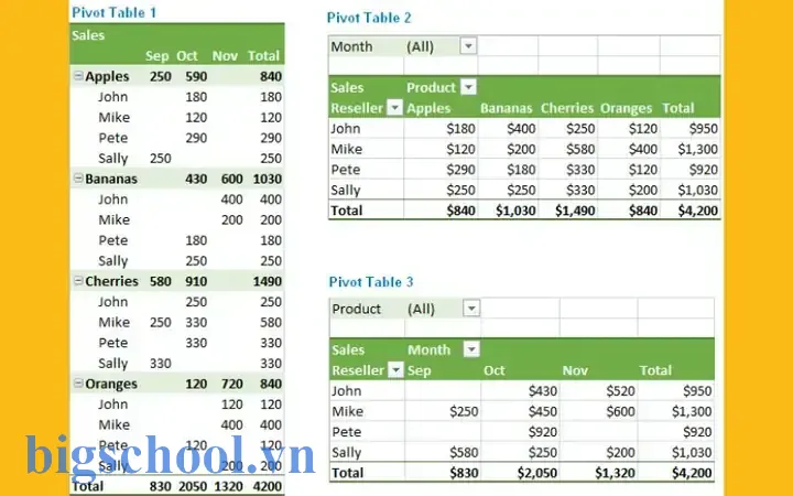 Hướng Dẫn Dùng Pivot Table Trong Excel 2010