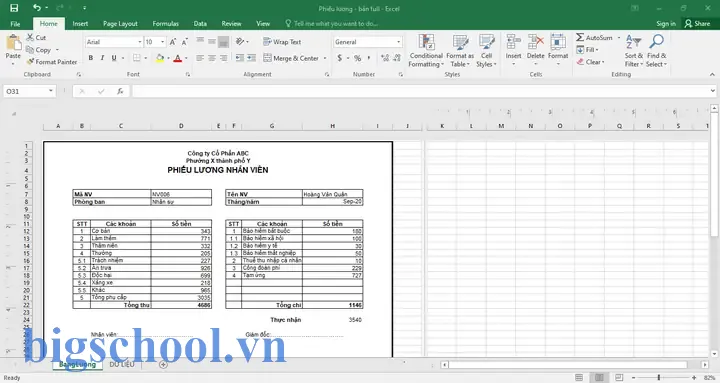 Hướng Dẫn In Hàng Loạt Phiếu Lương Trong Excel Hướng Dẫn In Hàng Loạt Phiếu Lương Trong Excel