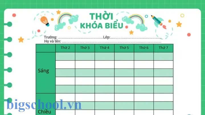 Hướng Dẫn Làm Thời Khóa Biểu Bằng Excel Hướng Dẫn Làm Thời Khóa Biểu Bằng Excel