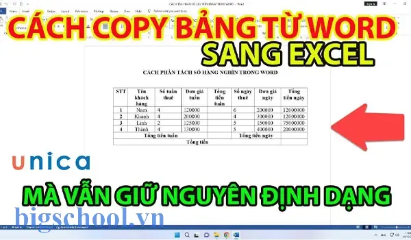Làm Sao Để Copy Bảng Từ Excel Sang Word 3 Làm Sao Để Copy Bảng Từ Excel Sang Word