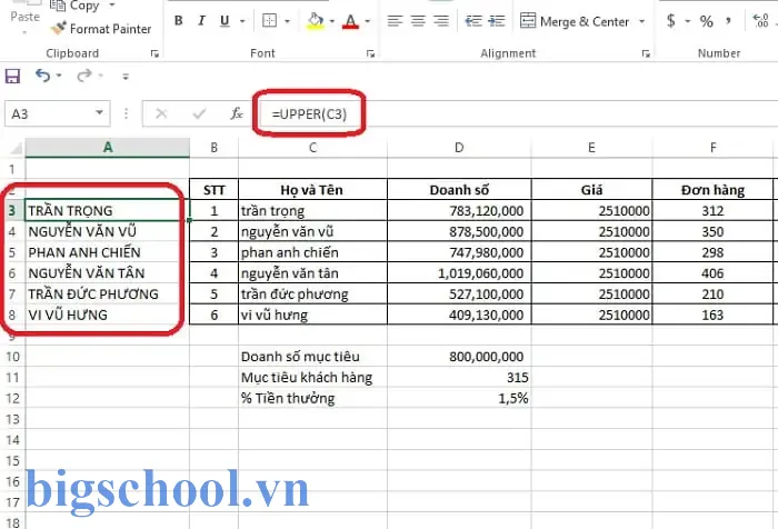 Lệnh Chuyển Chữ Thường Sang Chữ Hoa Trong Excel 11 Lệnh Chuyển Chữ Thường Sang Chữ Hoa Trong Excel