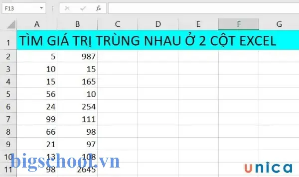 Lọc Số Trùng Nhau Giữa 2 Cột Trong Excel 3 Lọc Số Trùng Nhau Giữa 2 Cột Trong Excel