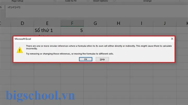 Lỗi Excel There Are One Or More Circular References