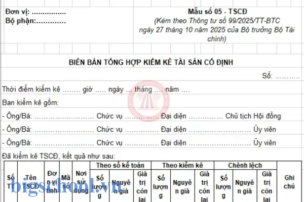 Mẫu Biên Bản Kiểm Kê Tài Sản Cố Định Excel Mẫu Biên Bản Kiểm Kê Tài Sản Cố Định Excel