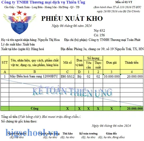 Mẫu Phiếu Xuất Kho Theo Thông Tư 133 – Hướng Dẫn Chi Tiết Sử Dụng Excel 13 Mẫu Phiếu Xuất Kho Theo Thông Tư 133 Excel