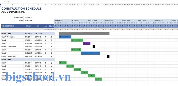 Phần Mềm Lập Tiến Độ Thi Công Bằng Excel: Cách Tạo, Quản Lý Và Tối Ưu Công Trình 17 Phần Mềm Lập Tiến Độ Thi Công Bằng Excel