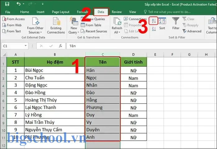 Phần Mềm Sắp Xếp Abc Trong Excel 2010