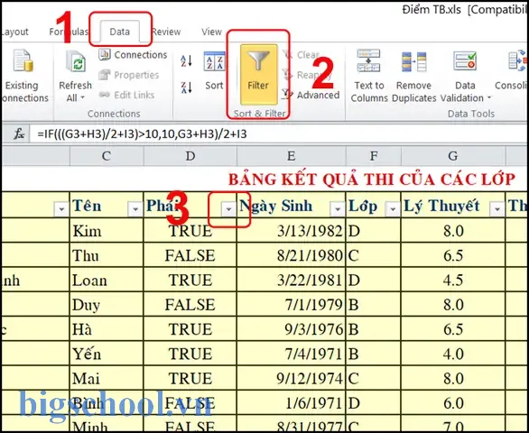 Sắp Xếp Dữ Liệu Trong Bảng Tính Excel