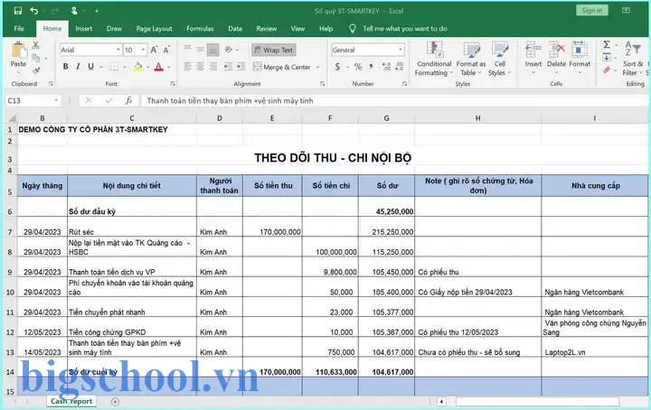 Sổ Quỹ Tiền Mặt: In Phiếu Thu Chi Bằng Excel – Hướng Dẫn Từng Bước Đầy Đủ 14 Sổ Quỹ Tiền Mặt In Phiếu Thu Chi Bằng Excel