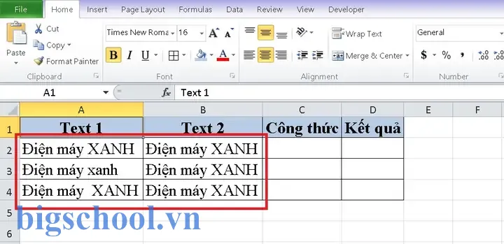 So Sánh 2 Giá Trị Giống Nhau Trong Excel 1 So Sánh 2 Giá Trị Giống Nhau Trong Excel