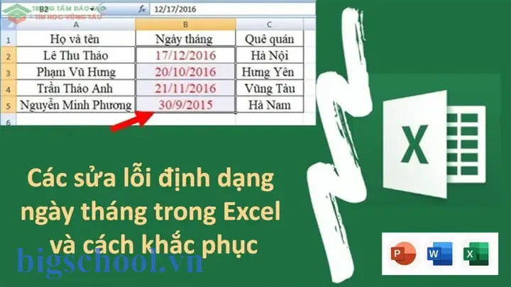 Sửa Lỗi Định Dạng Ngày Tháng Trong Excel