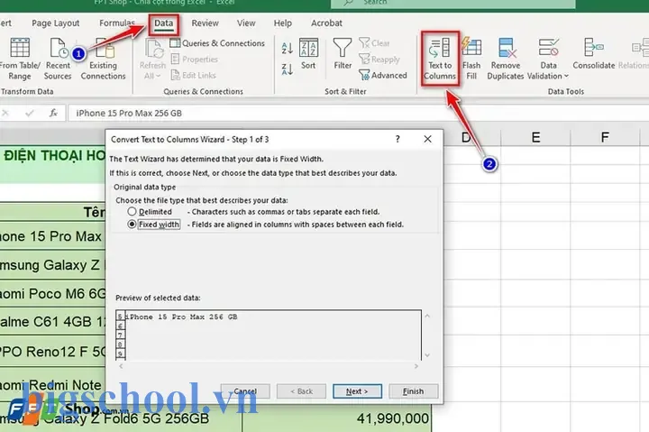 Tách Nội Dung 1 Ô Thành 2 Ô Trong Excel 13 Tách Nội Dung 1 Ô Thành 2 Ô Trong Excel