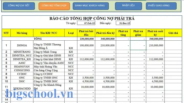 Theo Dõi Công Nợ Khách Hàng Bằng Excel: Hướng Dẫn Chi Tiết Và Thực Hành 13 Theo Dõi Công Nợ Khách Hàng Bằng Excel