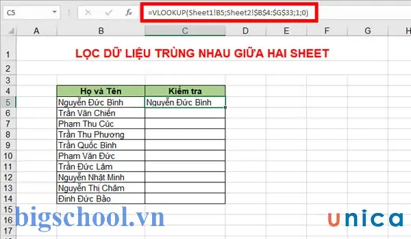 Tìm Dữ Liệu Trùng Nhau Trong 2 File Excel