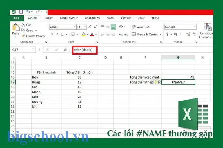 Trong Excel Khi Viết Sai Tên Hàm Trong Tính Toán Trong Excel Khi Viết Sai Tên Hàm Trong Tính Toán